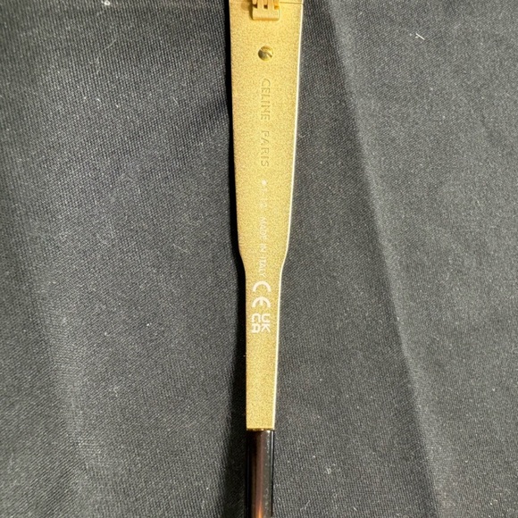 Authentic Celine Triomphe Metal 01 Sunglasses in Metal, Color Gold/Green - Picture 6 of 6